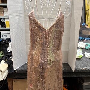 rose gold sequin dress forever 21 Forever 21 Rose Gold Sequin Mini Dress Cocktail Party